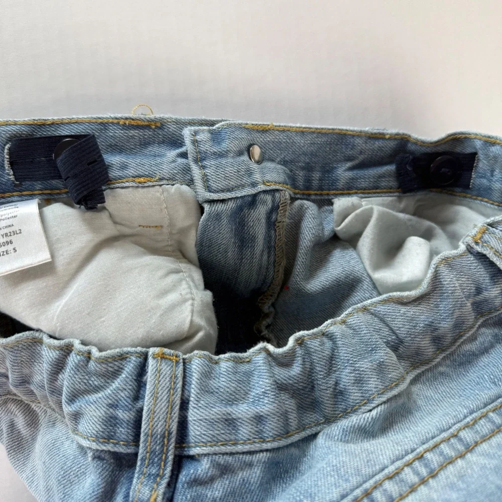 J. Galt Shanghai Light Wash Wide Leg Baggy‎ Jeans High Rise Size Small